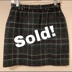 Old Navy wool plaid skirt